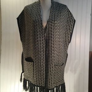 University Club Herring Bone Poncho